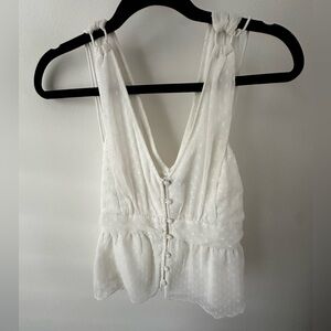 Abercrombie. White Tank. Worn Once. EUC.